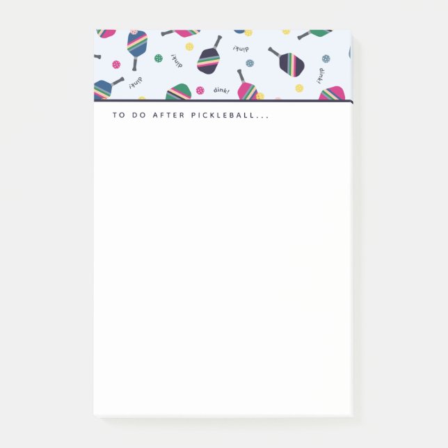 Pickleball To Do After Pickleball Dink  Post-it Notes (Front)