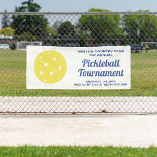 Pickleball Tournament Custom Text Custom Colour Ba Banner