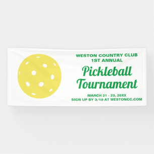 Pickleball Tournament Custom Text Custom Colour Banner