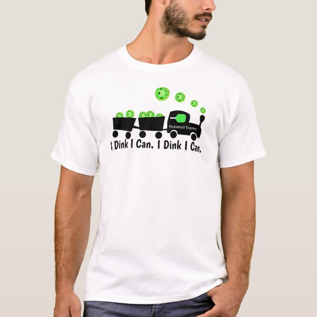 Pickleball Training I Dink I Can Bright Green T-Shirt (Front)
