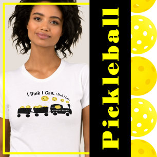 Pickleball Training I Dink I Can Yellow Ball T-Shirt