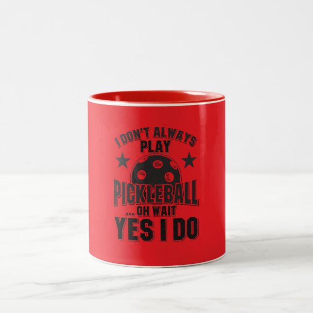 Pickleball Two-Tone Coffee Mug (Center)