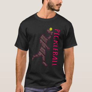 Pickleball Typography Paddle Sports Player Coach G T-Shirt