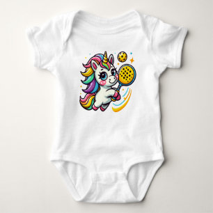 Pickleball Unicorn  Baby Bodysuit