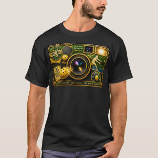  Pickleball Vivid Vintage Camera Theme T-Shirt