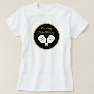 Pickleball Wedding Weekend Activity Gold & White T-Shirt