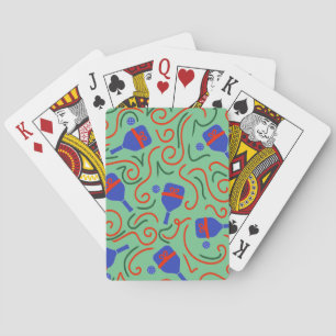 Pickleball with a Bow Napkin Playing Cards