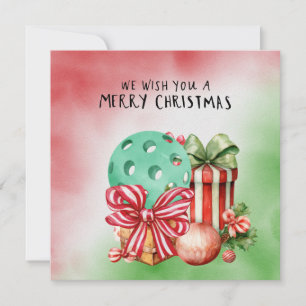 Pickleball with Christmas themed for Player Holiday Card