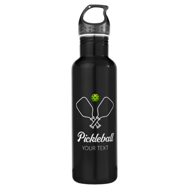 Pickleball with Paddles & Ball Personalised  710 Ml Water Bottle (Front)