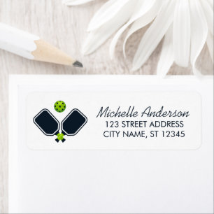 Pickleball with Paddles & Ball  Return Address 