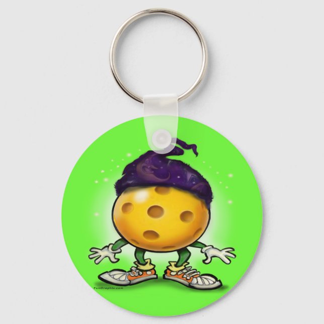 Pickleball Wizard Key Ring (Front)