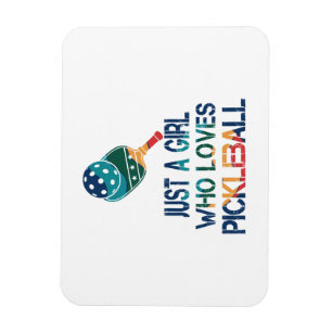 Pickleball women rainbow  magnet