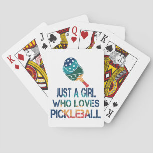 Pickleball women rainbow playing cards