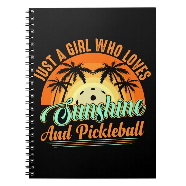 Pickleball women sunshine notebook (Front)