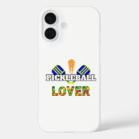 Pickleball Word Crossed Paddles Ball Lover Design