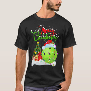 Pickleball Xmas Decorations Santa Pickleball Chr T-Shirt