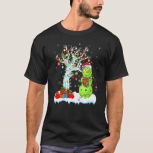 Pickleball Xmas Tree Lighting Snowman Pickleball C T-Shirt