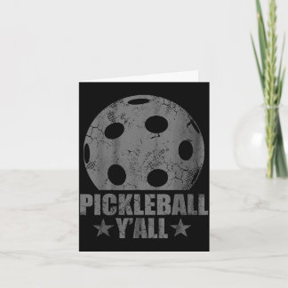 Pickleball y'all pickle ball funny humor sports card