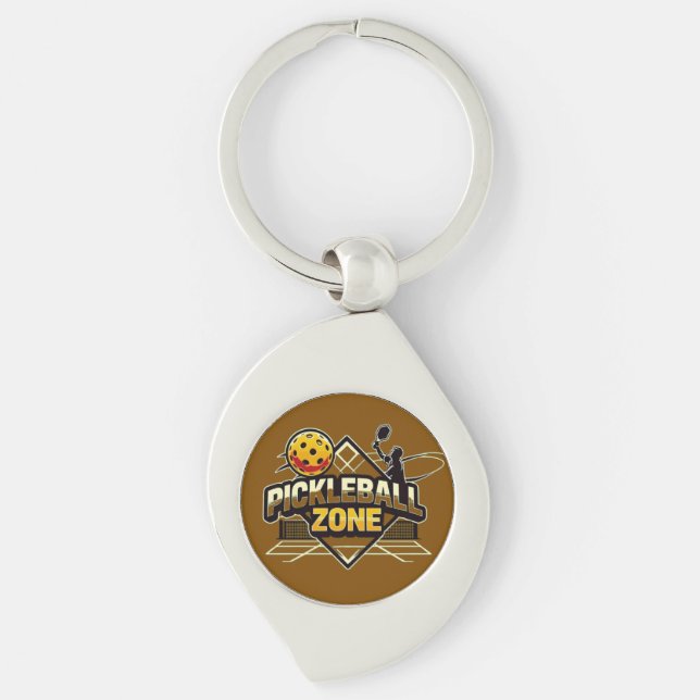 Pickleball Zone - Perfect for Passionate Players Key Ring (Front)
