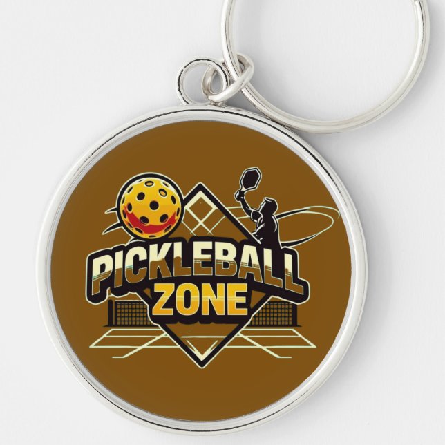Pickleball Zone - Perfect for Passionate Players Key Ring (Front)