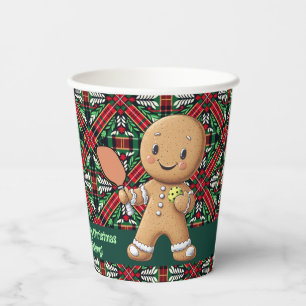 Pickleball🎄Gingerbread Dink Paper Cups