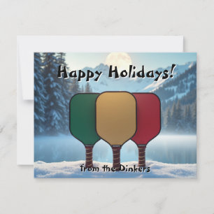 Pickleball🎅Moonlight Dinkmas Holiday Card