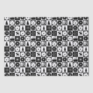  Pickleballs Merry Christmas 🎄 black and white  Tissue Paper