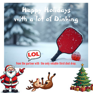 Pickleball🎅Third Shot Drop & Holiday Pop Card