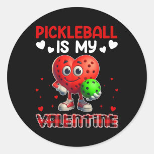 Picklebyll Is My Valentine Cute Bylls Hearts Shape Classic Round Sticker