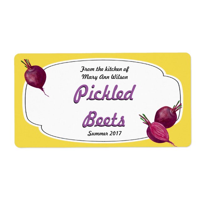 Pickled Beets Canning (Front)