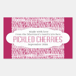 Pickled cherries red food label sticker