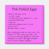 Pickled Egg Recipe on a Refrigerator Magnet