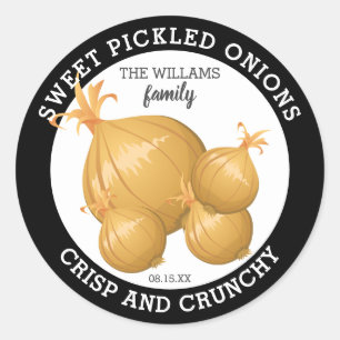 Pickled Onion Jar Food Labels