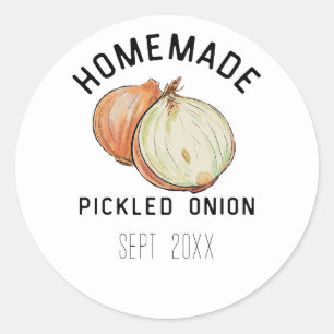 Pickled Red Onion Homemade Preserve Classic Round Sticker
