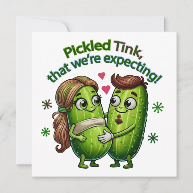 Pickled Tink That We're Expecting Pickle Couple Invitation (Front)