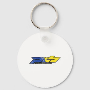 Picklell Distressed Design Blue Yellow Ukraine Key Ring