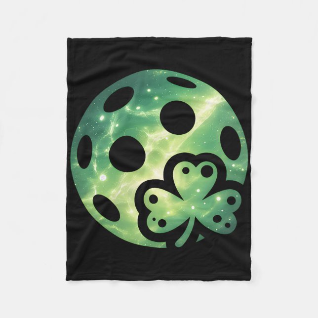 Picklell Irish Shamrock Lucky Clover St Patricks D Fleece Blanket (Front)