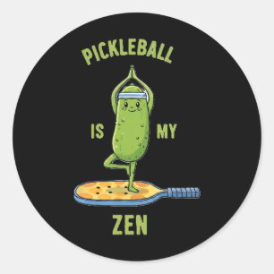 Picklell Is My Zen Funny Yoga Relaxing Player Tee  Classic Round Sticker