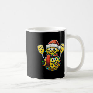 Picklell Snowman Santa Hat Lights Christmas Pickle Coffee Mug