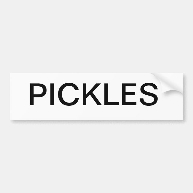 Pickles Bumper Sticker (Front)