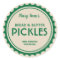 Pickles canning jar label modern