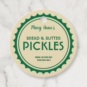 Pickles canning jar label modern