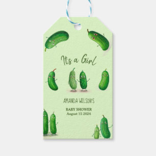 Pickles Cucumber Green Whimsical Baby Shower Gift Tags