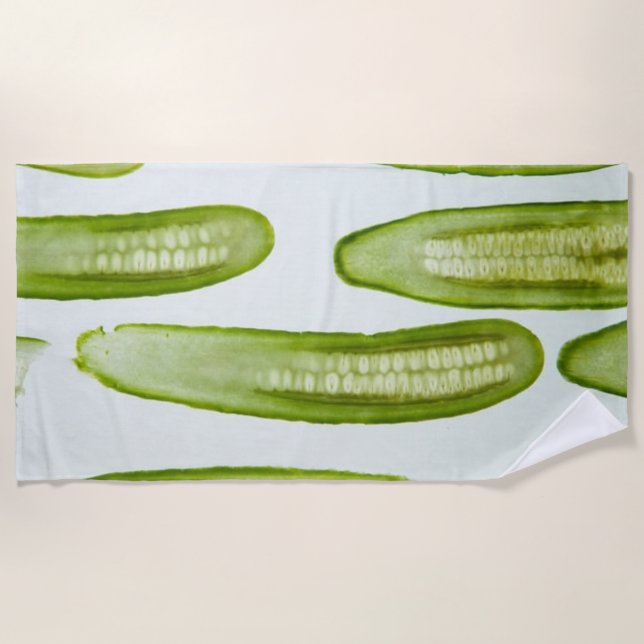Pickles Green Beach Towel (Front)