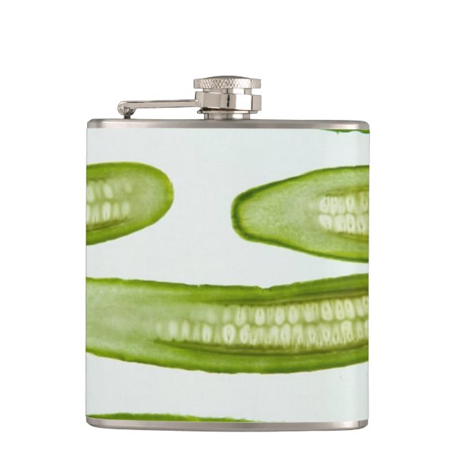 Pickles Green Hip Flask (Front)