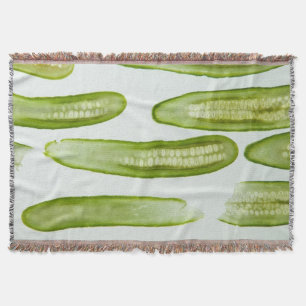 Pickles Green Throw Blanket