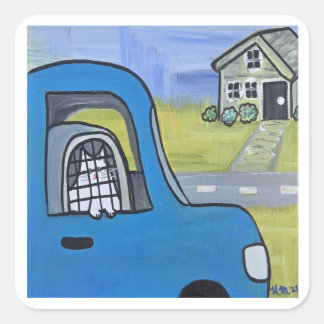 Pickles in the Car Square Sticker