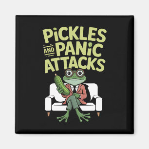 Pickles Panic Attacks Mental Health Funny Frog Hum Magnet