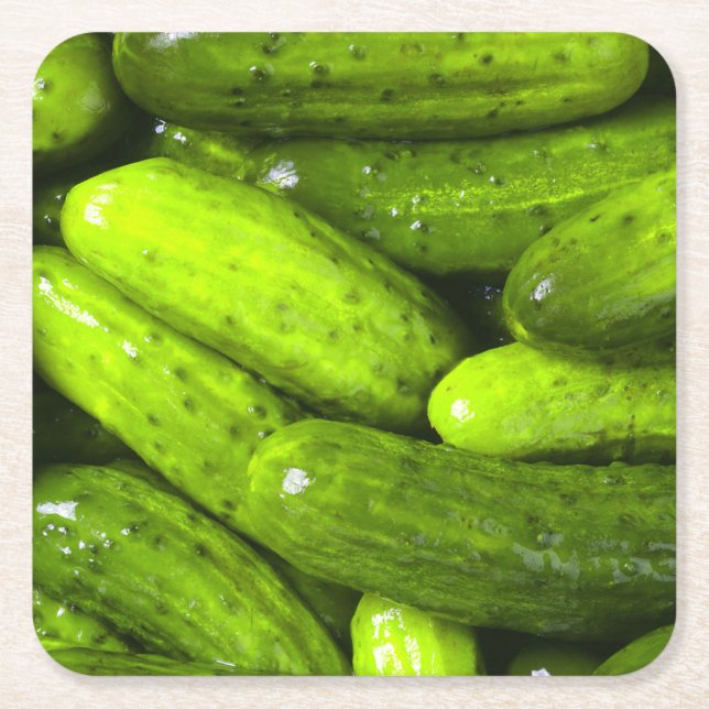 Pickles Pickle Lover Gift Pickle Ball Personalise Square Paper Coaster (Front)