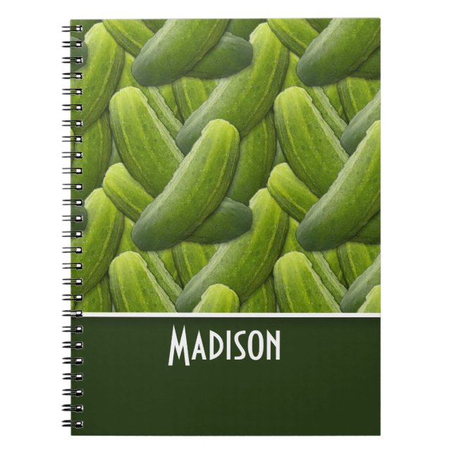 Pickles; Pickle Pattern Spiral Notebook (Front)